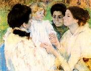 Mary Cassatt Women Admiring a Child France oil painting reproduction